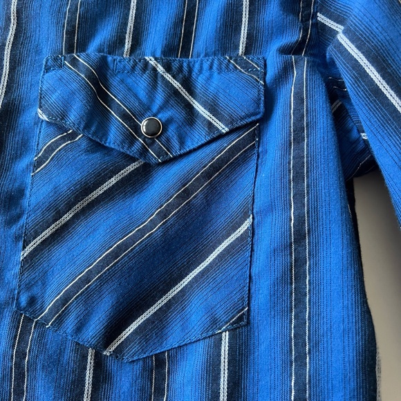 Wrangler Men's Western Fashion Snap Shirt With Metallic Stripes Size Small - Picture 4 of 6